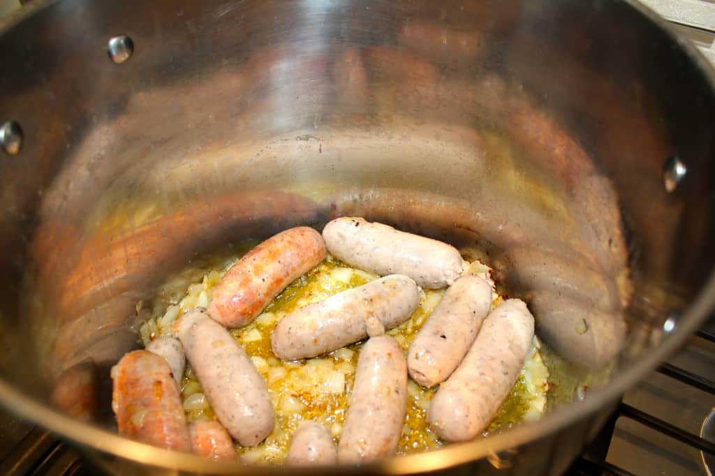 browning the meats sunday gravy