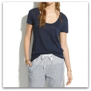 madewell linen tee