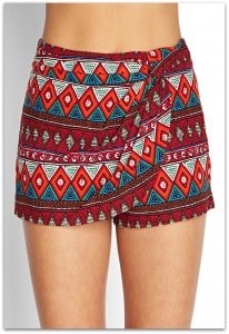 tribal shorts from Forever 21