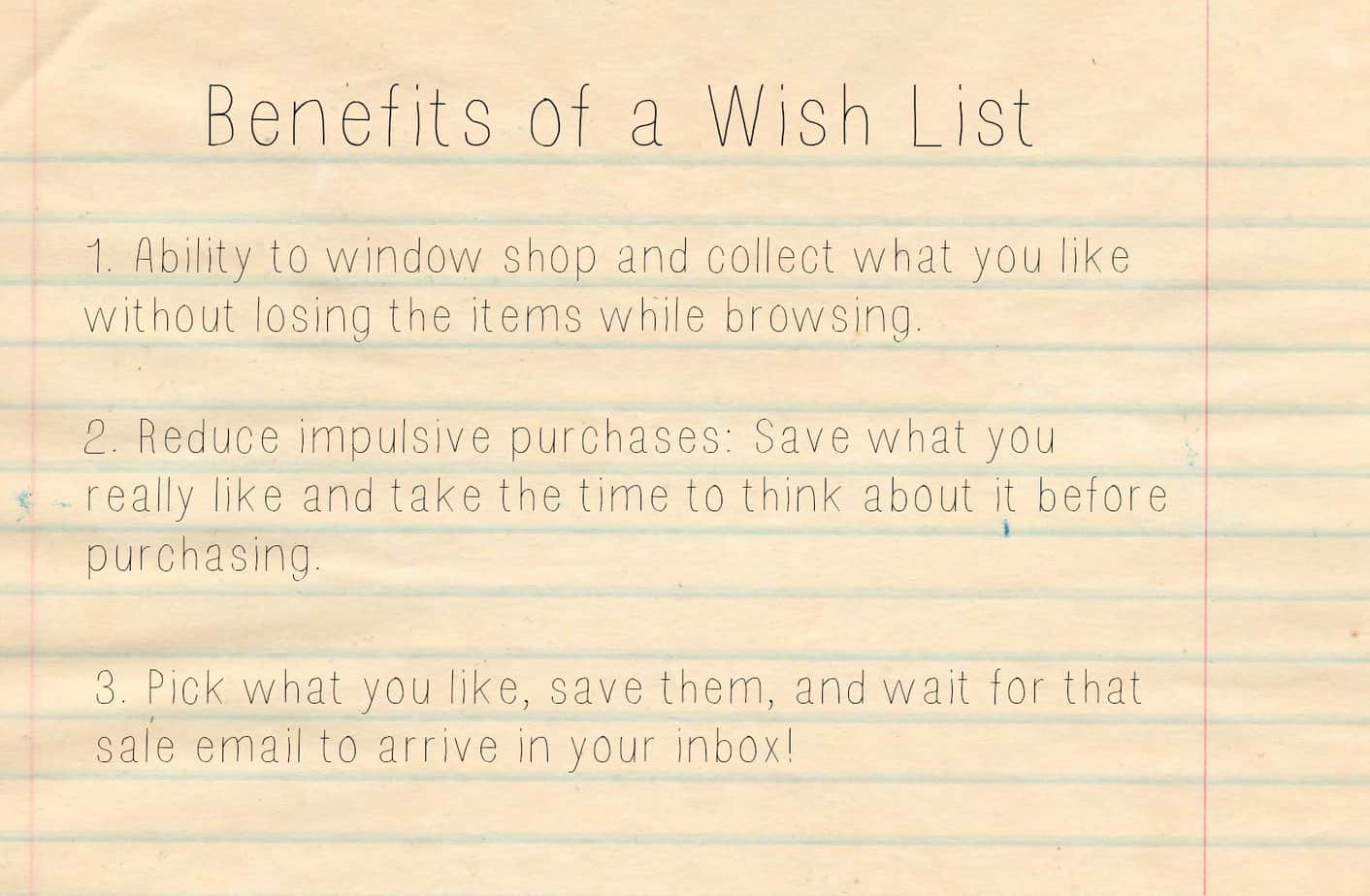 benefits of a wish list