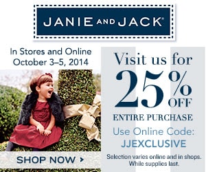 Janie and Jack 25% Friends and Family Discount