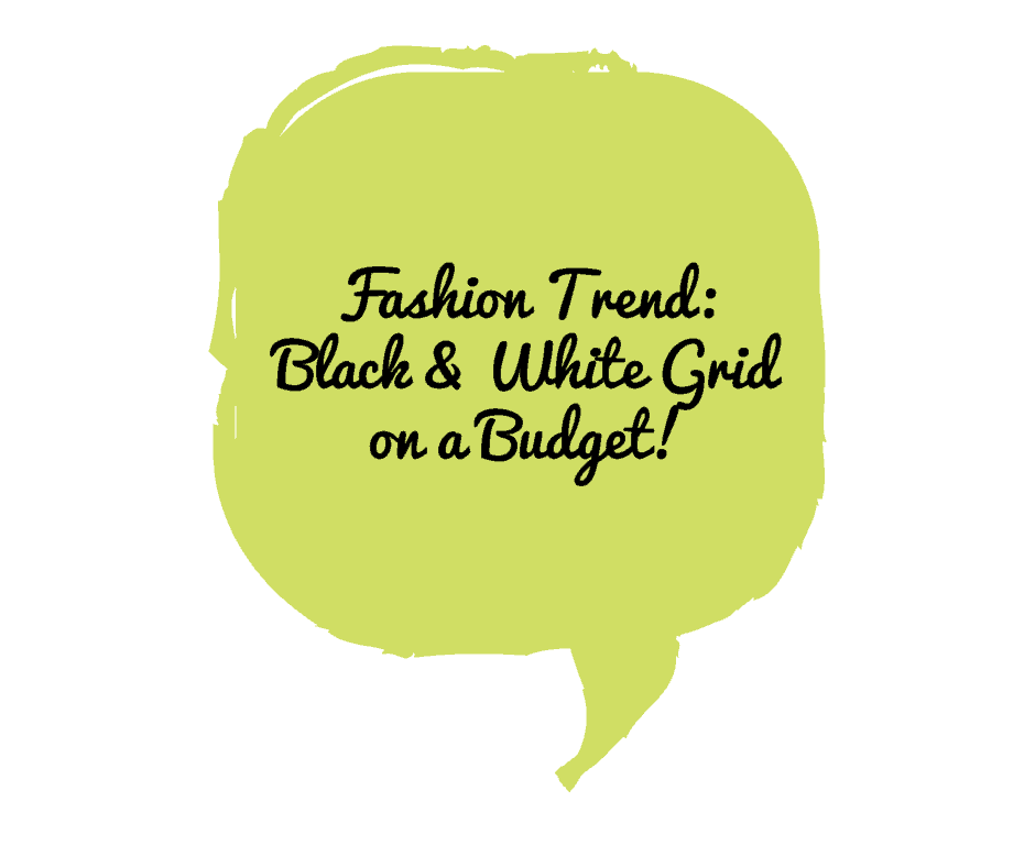 Fashion Trend-Black & White Grid on a budget