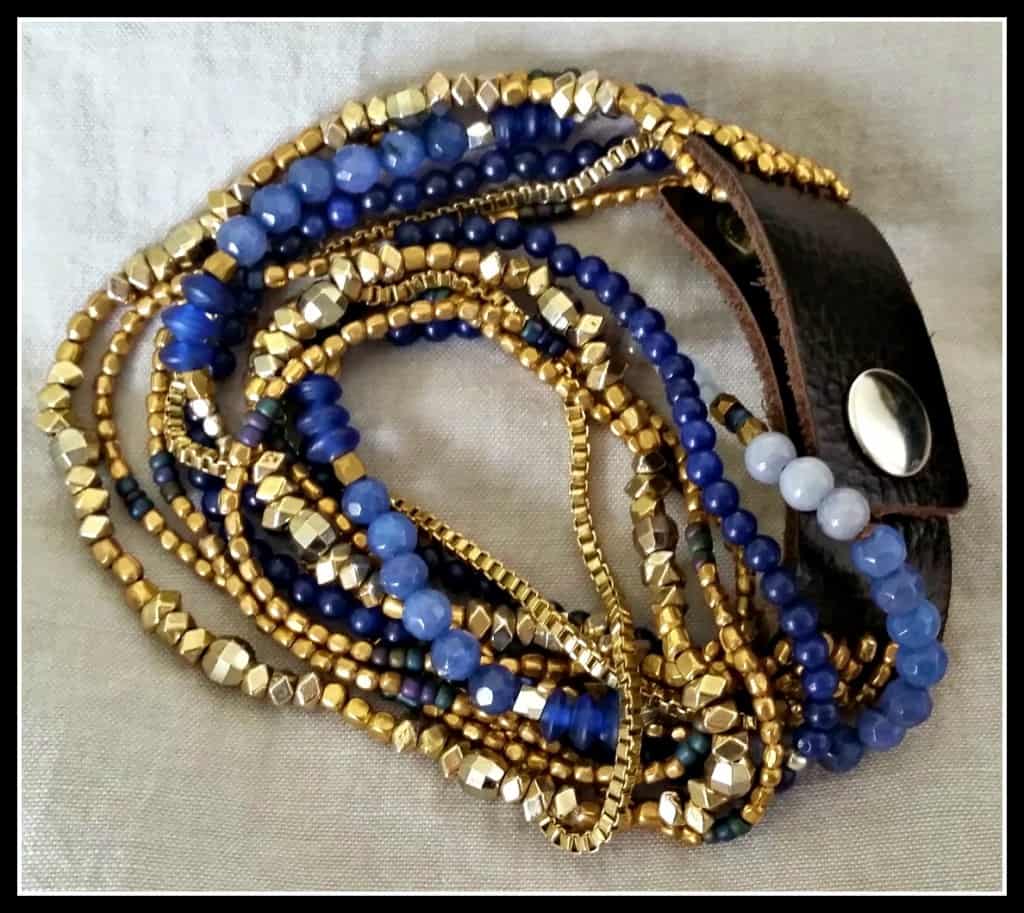 Rocksbox Nakamol Layered Chain Wrap Bracelet in Navy