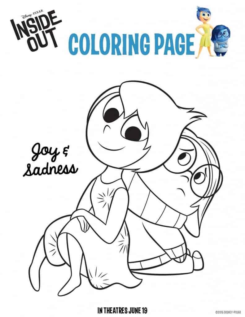 Disney Inside Out Coloring Page Free Printable