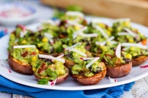 Roasted Potato Cups with Loaded Guacamole