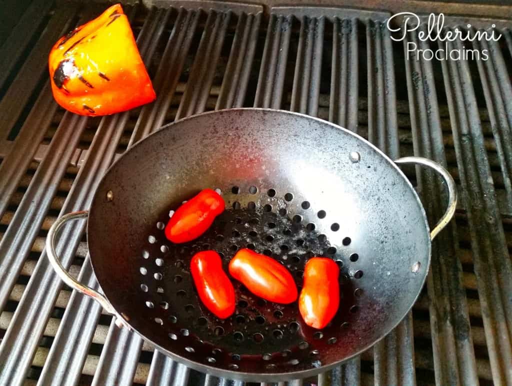 Roasted Red Pepper and Tomatoes Grilling