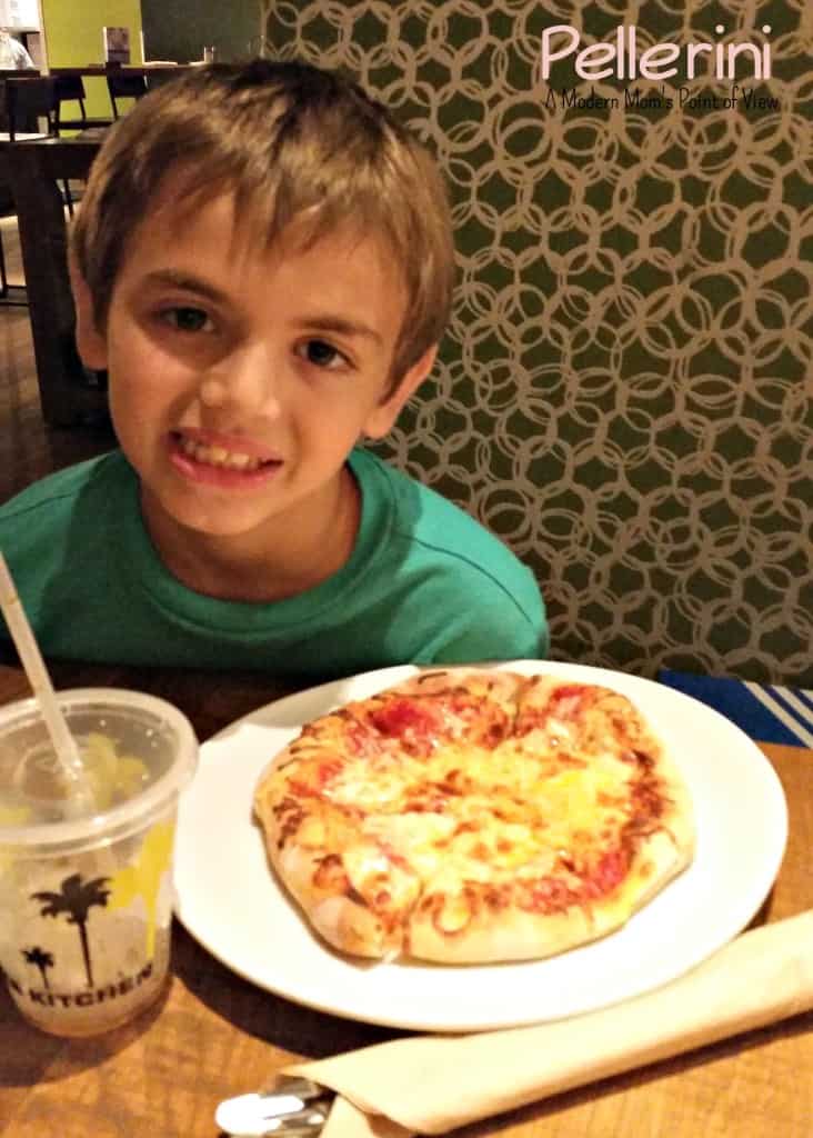 G and his CPK personal pizza