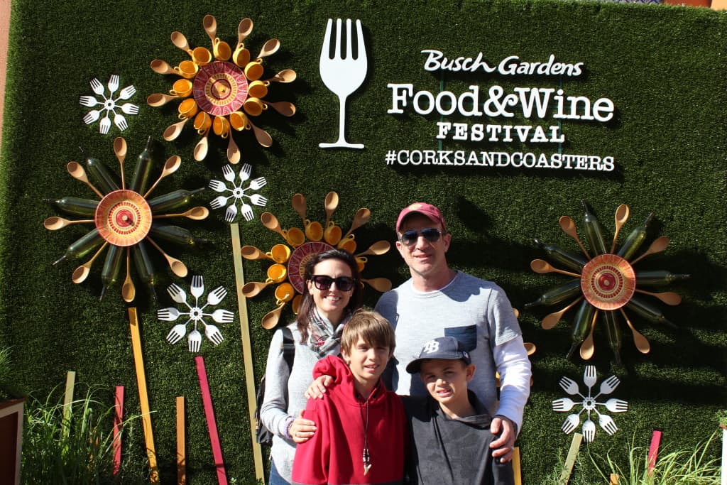 Busch Gardens Tampa Bay Food and Wine Festival Family Pic