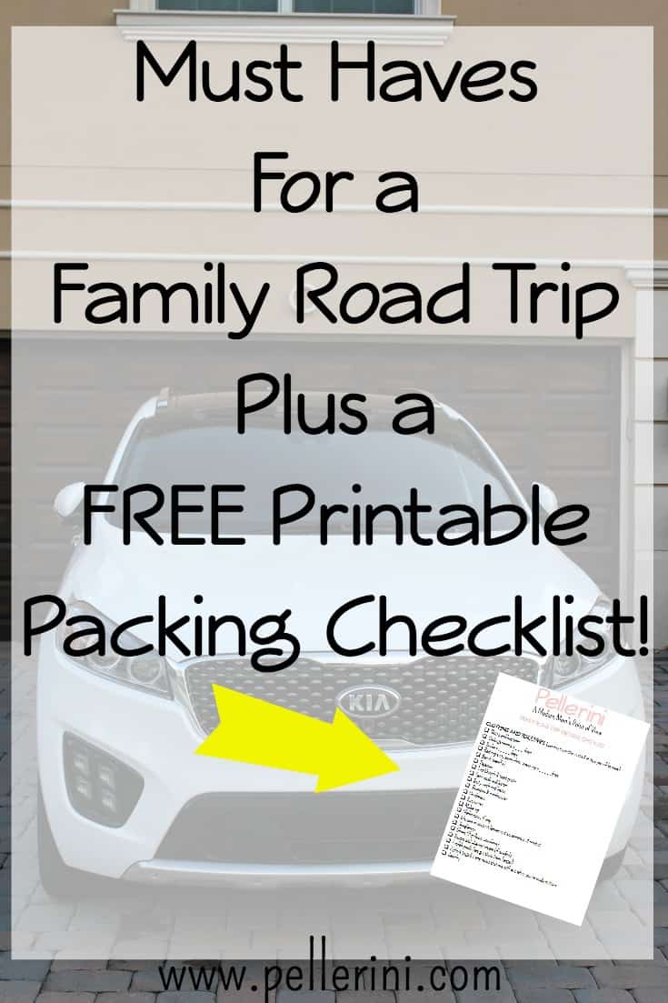 Must Haves for a family road trip plus a free printable packing checklist