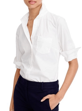 Business Casual White Button-down 