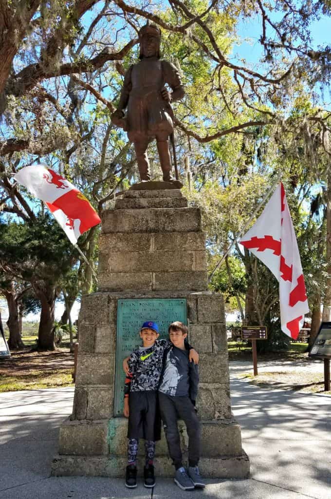 Family Friendly St Augustine - Fountain of Youth Ponce de Leon Statue