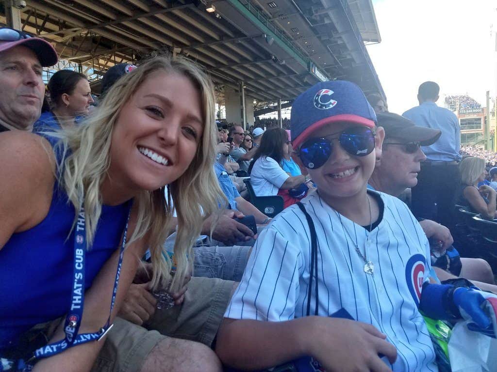 Wrigley Field Chicago Family Vacation Jordan and Gabriel