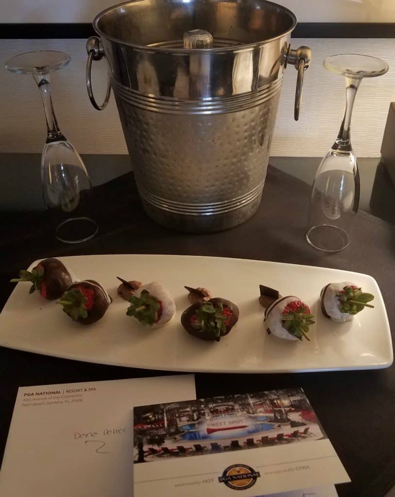 PGA National Resort and Spa Prosecco and Strawberries