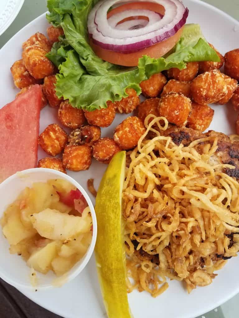 PGA National Resort and Spa Waves Cafe Waves Turkey Burger Lunch