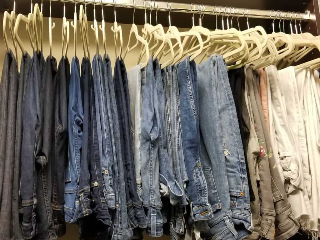 organize your closet denim jeans