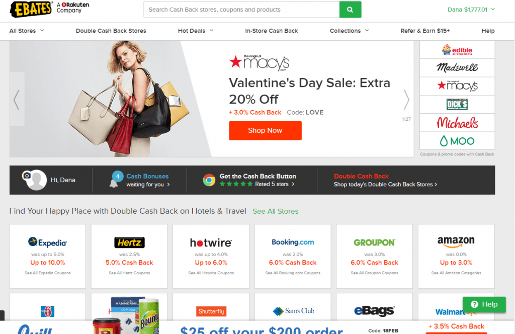 ebates screenshot 7 ways to earn extra money