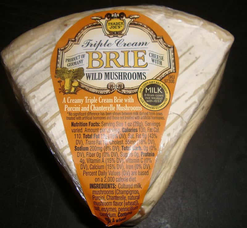 Trader Joe's Triple Cream Wild Mushroom Brie