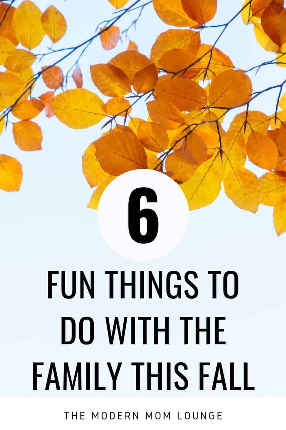 Fun things to do with the family this fall