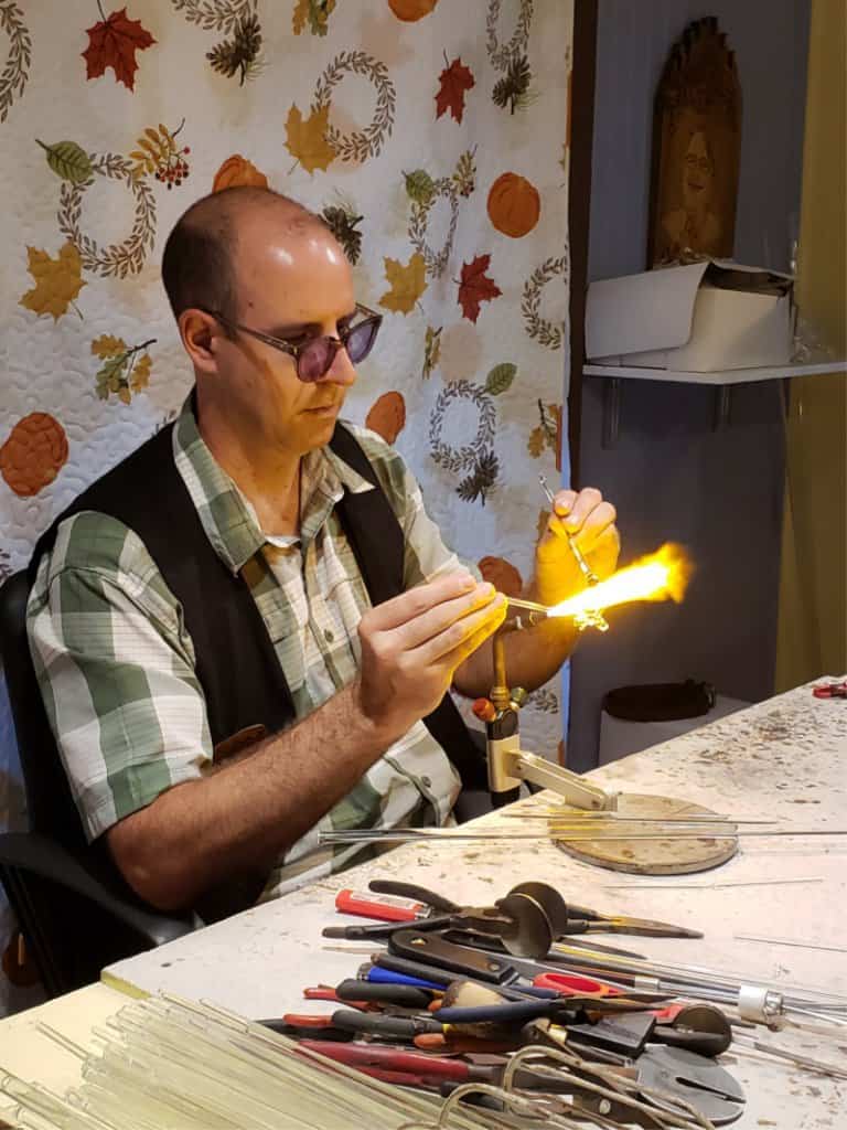 Dollywood Theme Park glass blower