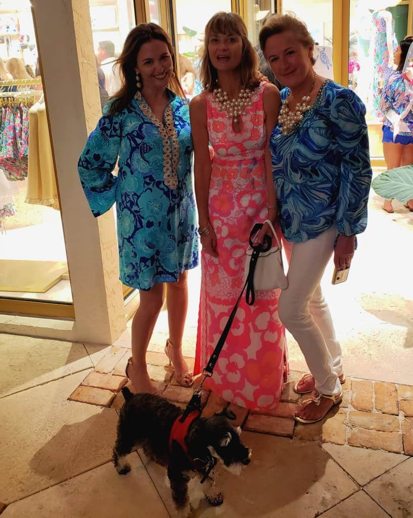 Partygoers at Lilly Pulitzer anniversary party