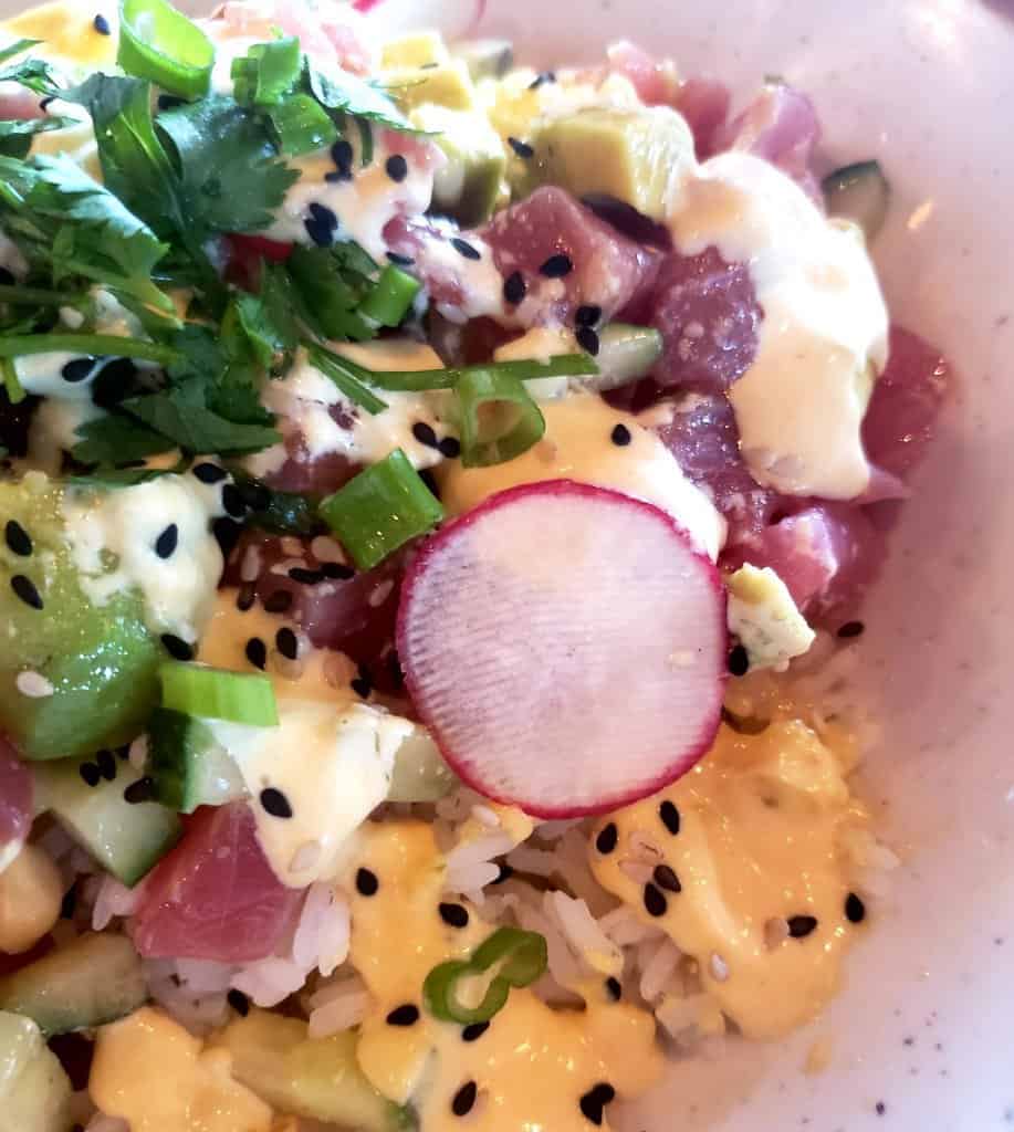 Myrtle Beach Landshark Tuna Poke Bowl