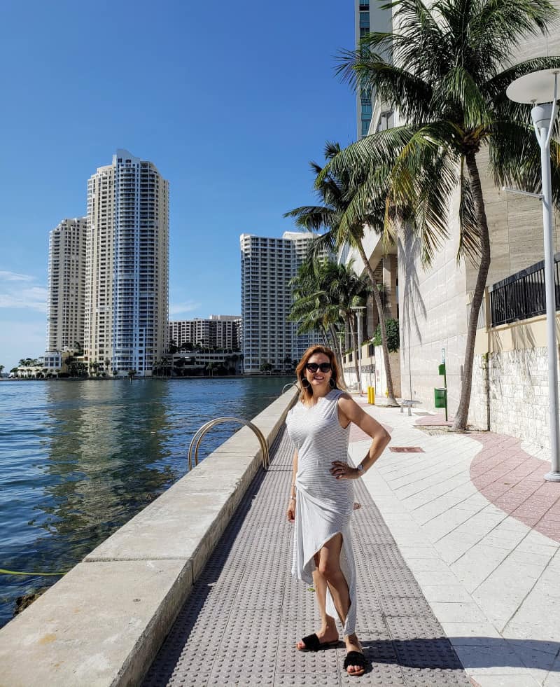 fall fashion trends outside the InterContinental in Miami