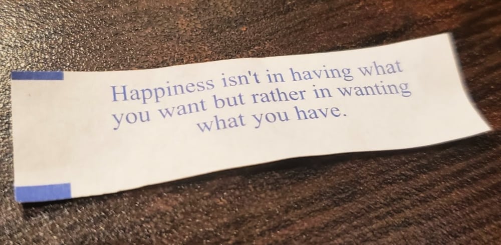 ways to cultivate happiness - fortune cookie