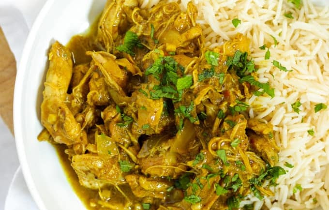 Slow cooker chicken curry small