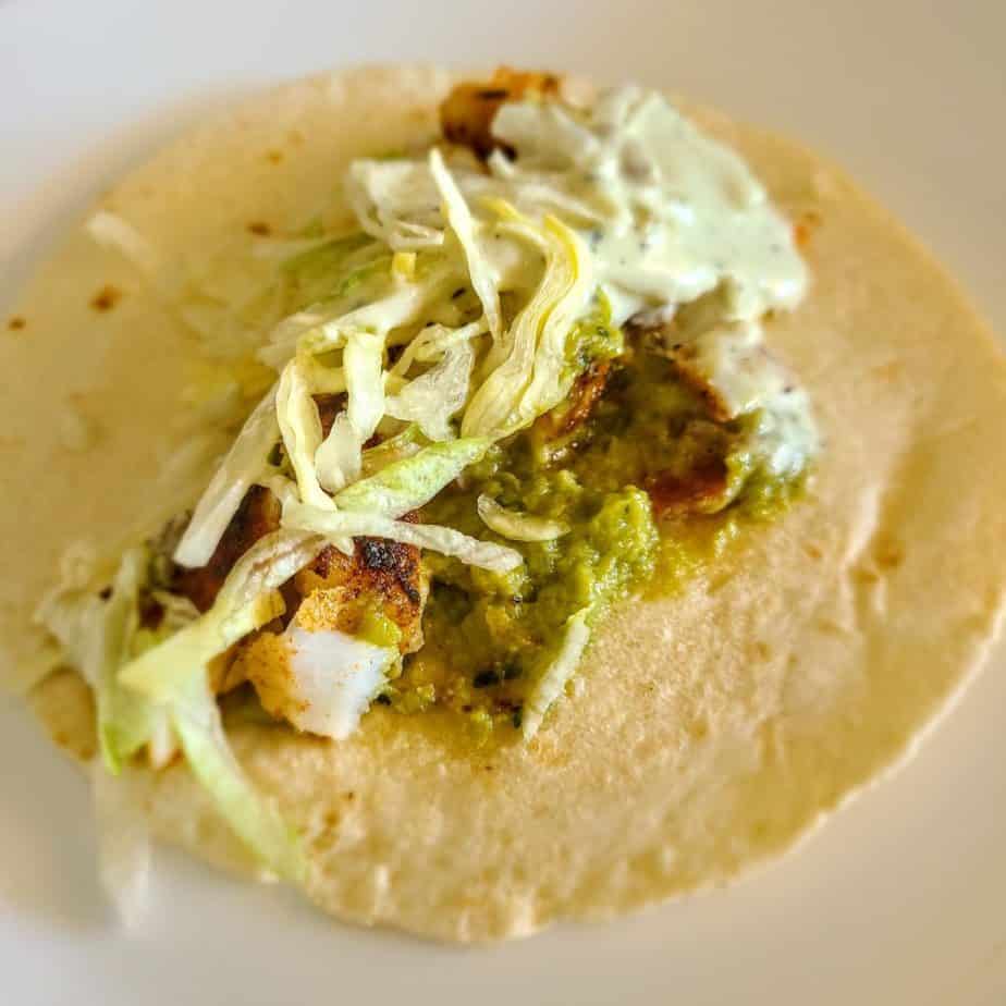Fish Taco Recipe putting tacos together
