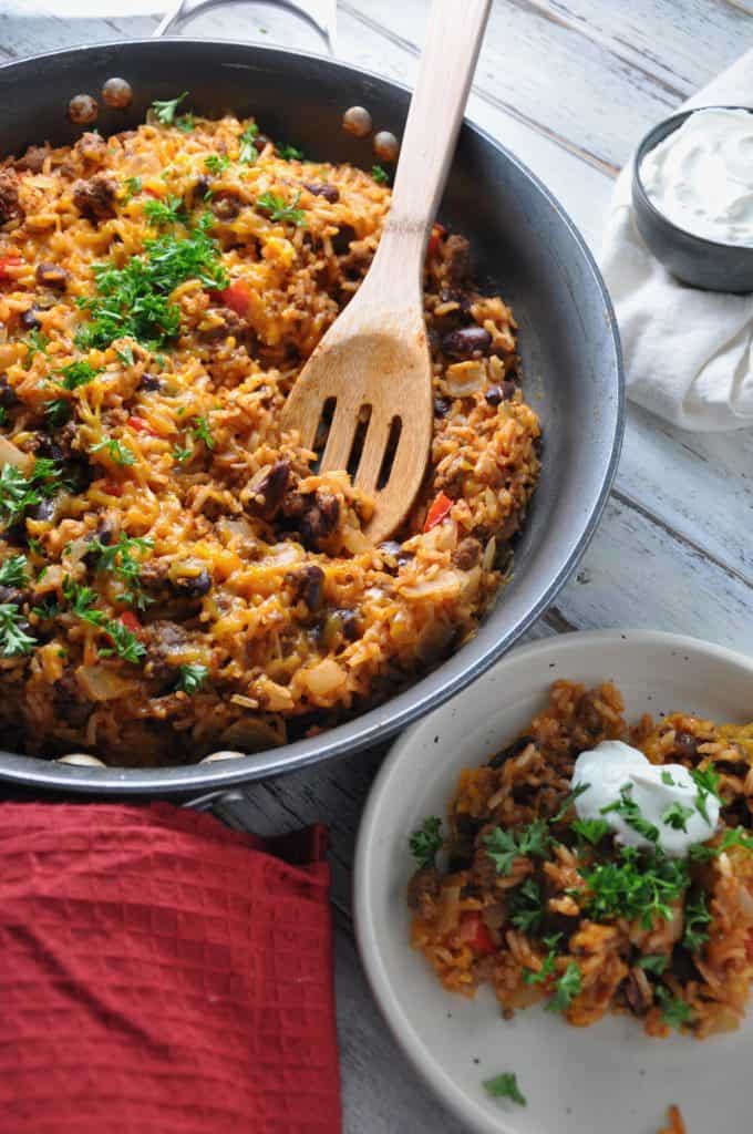 hi-res Cheesy Ground Beef skillet - vertical