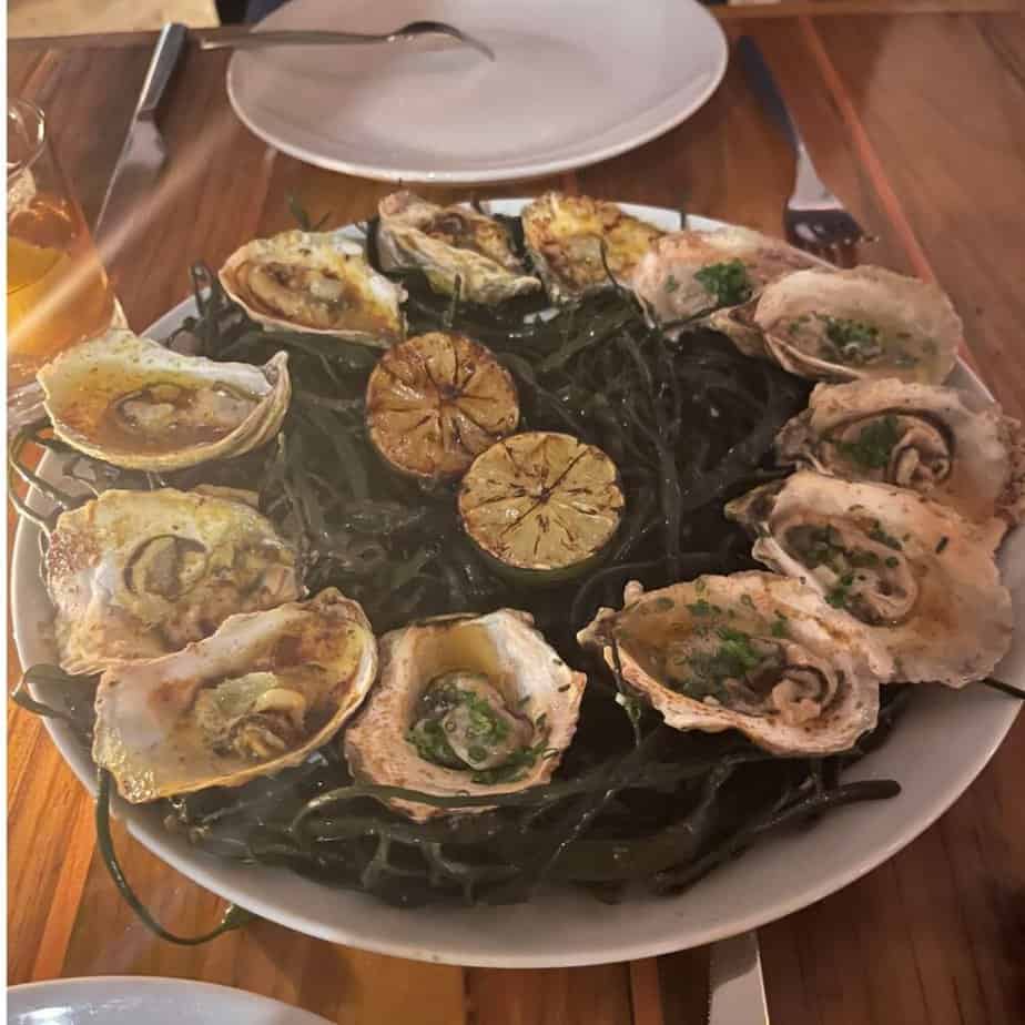 Ariete Coconut Grove Restaurant Grilled Oysters with Bone Broth Butter